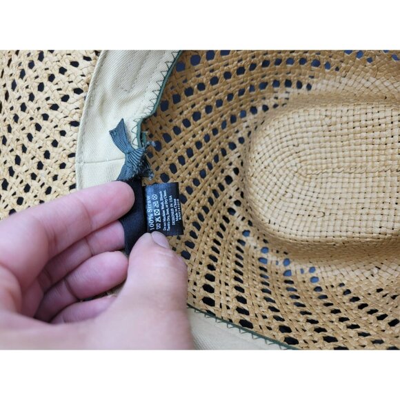 Olive and PIque Adjustable STRAW hat main image 4